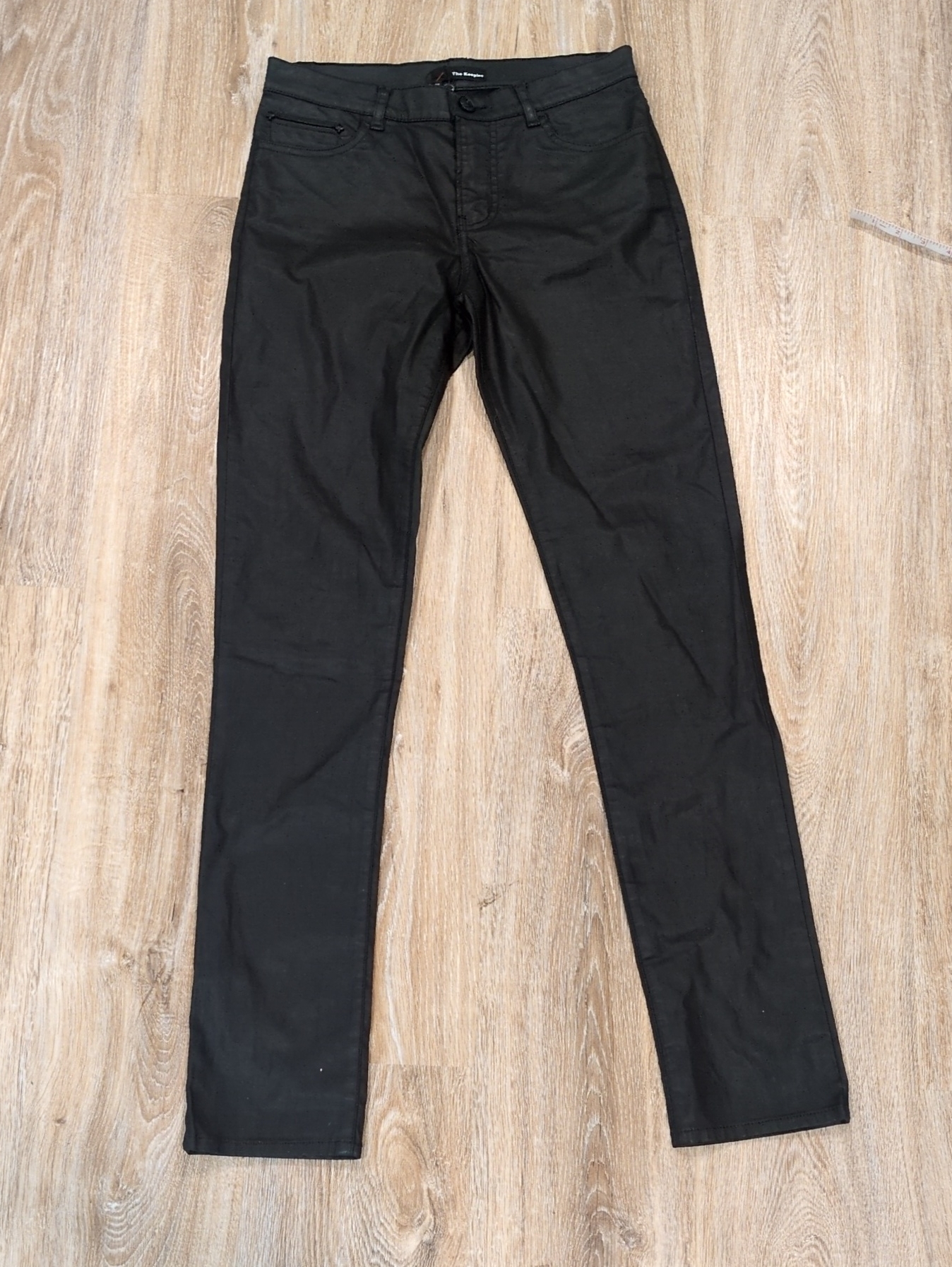 T He Kooples Black Sleek Coated Skinny Pants Women's Size 26